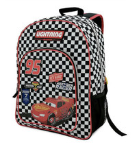 Disney CARS Lightning McQueen Piston Cup Large Backpack &amp; Matching Lunchbox NWT - £35.65 GBP
