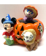 Disney Mickey Fantasia Tinkerbell Cheshire Cat 8&quot; t Halloween Ceramic Co... - $740.28 MXN