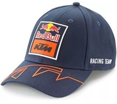 KTM Exclusive Red Bull Replica Team Flat Snapback Cap by New Era Dark Blue Orang - £22.06 GBP