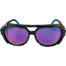 Purple Lens Pit Viper Aviator Sunglasses Plastic Mens Splatter Frame Ste... - $49.50