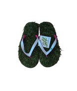 New Grass Flip Flops Sz 9.5-10.5 Women’s Men’s White/Pink Astro Turf Beach - $19.54 CAD