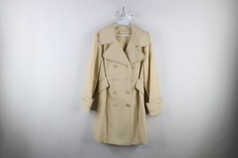 Deadstock Vintage 70s Streetwear Womens 22 Knit Lined Peacoat Jacket Bei... - £74.35 GBP