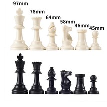  32 Chess Pieces High Quality Chess Game  High 64mm 77mm 97mm Ajedrez Medieval C - £94.41 GBP