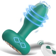 Wiggling Vibrating Anal Butt Plug - Male Sex Toys Remote Control Anal Vibrator P - £30.25 GBP