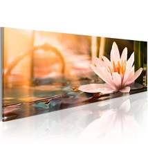 Tiptophomedecor Stretched Canvas Floral Art - Beautiful Lotus - Stretched &amp; Fram - £79.92 GBP+