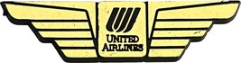 Vtg United Airlines Plastic 2-1/2&quot; Junior Kiddie Wings Tape Back Not a Pin - $9.99