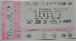  GENESIS Original Oakland Ticket Stub 1992 Coliseum Bill Graham Presents NM - £7.66 GBP
