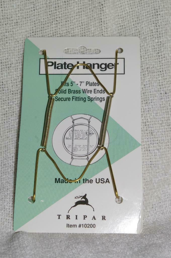 Tripar Plate Hanger Fits 5-7&quot; Plate Solid Brass Wire Ends Item 10200 - $4.00