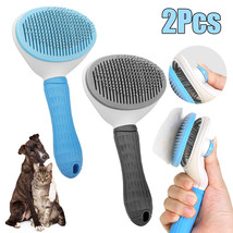 Self Cleaning Dog Cat Slicker Brush Grooming Undercoat Comb Shedding Too... - £19.97 GBP