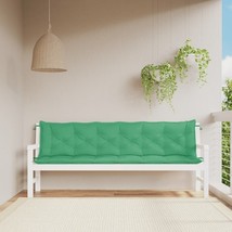 Garden Bench Cushion Green 78.7&quot;x(19.7&quot;+19.7&quot;)x2.8&quot; Oxford Fabric - $2,197.52 MXN