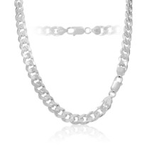 8mm 925 Sterling Silver Cuban Curb Link Chain Necklace 20 inch - £218.80 GBP