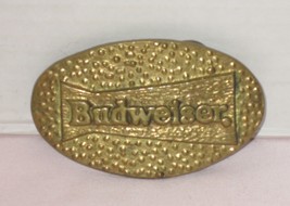 Vintage 3-1/4&#39;&#39; “Budweiser” Beer Logo Solid Brass Belt Buckle; Made In T... - £19.77 GBP