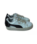 Toddler Girl PUMA Basket Bow Blue Patent Ribbon Lace Sneakers Shoes Size 6C - €16,81 EUR