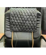 Black Genuine Soft Lambskin Leather Recliner Headrest Cover Protector Sl... - $39.55