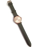 Monroe Classique Sunburst Rose Gold Grey Genuine Leather Watch Needs Bat... - $9.11