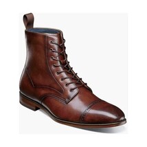 Stacy Adams Henry Cap Toe Lace Up Boot Leather Brown 25718-200 image 14