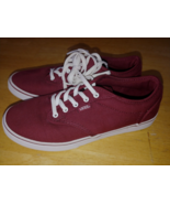 VANS &quot;OFF THE WALL&quot; CANVAS SNEAKERS-6.5-WORN ONCE-WINE-NICE - £16.15 GBP