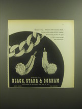 1946 Black, Starr &amp; Gorham Ad - Link Bracelet, Feather with Rubies, Brooch - $18.49