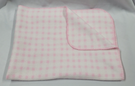 Circo Pink White Plaid Check Fleece Baby Girl Blanket 40x30&quot; - £38.91 GBP