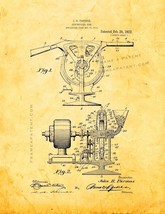 Centrifugal Gun Patent Print - Golden Look - $7.95+