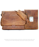 MacCase Premium Leather Shoulder Bag / 13&quot; MacBook Pro Sleeve Bundle - £289.72 GBP