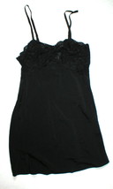 NWT New Designer Natori Womens Silky Night Gown L Lace Satin Black Chemise Adjus - £226.85 GBP