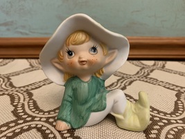 Vintage Homco 5213 Porcelain Girl Pixie Elf Figurine - £6.38 GBP