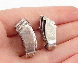 NAPIER 925 Sterling Silver - Vintage Ribbon Design Non Pierce Earrings - EG2898 - £45.85 GBP