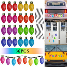 36Pcs Reflective Light Bulb Sticker Christmas Magnet Car Home Refrigerat... - £17.36 GBP