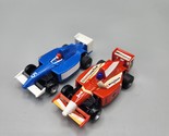 F1 HO Slot Car Lot of 2 Vtg Red #1 Blue #5 Castrol Goodyear Jacques Vill... - $29.02