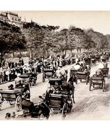 Paris France Return From The Races 1910s Postcard Bois De Boulogne Ave P... - €17,30 EUR
