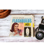 Vintage Sylvania Blue Dot AG1 Camera Flashbulbs Blue Bulbs In Box Complete - £9.50 GBP