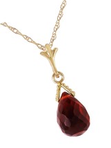 Galaxy Gold GG 2.5 Carat 14k Solid Gold Necklace with Garnet - £970.00 GBP