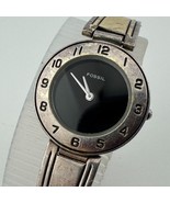 Fossil Quartz Watch EC-8837 Women Silver Black Dial Cuff Analog New Batt... - €18,69 EUR