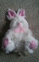 Fluffy White Stuffed Plush Bunny Rabbit 9 Inch Tall - $5.99