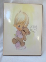 Precious Moments Wood Wall Plaque Jesus Loves Me - £7.86 GBP