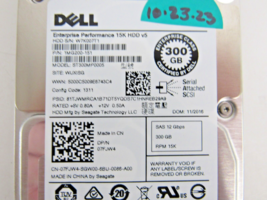 Dell 7FJW4 Seagate 1MG200-151 300GB 15k-RPM SAS-3128MB Cache 2.5&quot; HDD   ... - £17.21 GBP