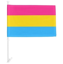 Rainbow Pansexual Pride 12X18 Inch 12&quot; x 18&quot; Car Flag With Heavy Duty Br... - $5.35