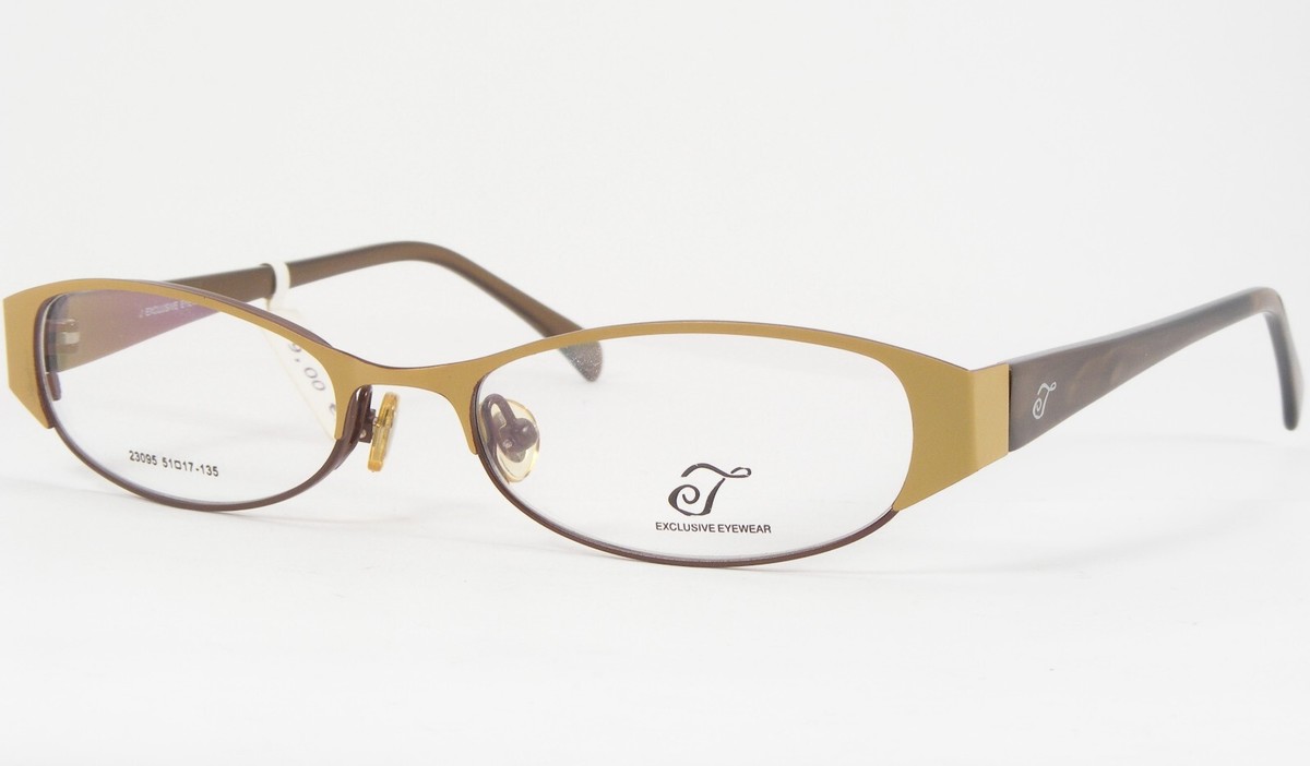 J Exclusive 23095 G12/F06 Dark Senf / Brown Einzigartig Brille Rahmen 51... - $58.35