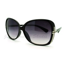 Cross Design Sunglasses Womens Butterfly Frame Designer Shades - £8.77 GBP