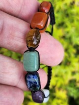 7 Chakra Bracelet Real Crystal Reiki Bead Gemstone Anxiety Gems (Random Pick) - £4.38 GBP