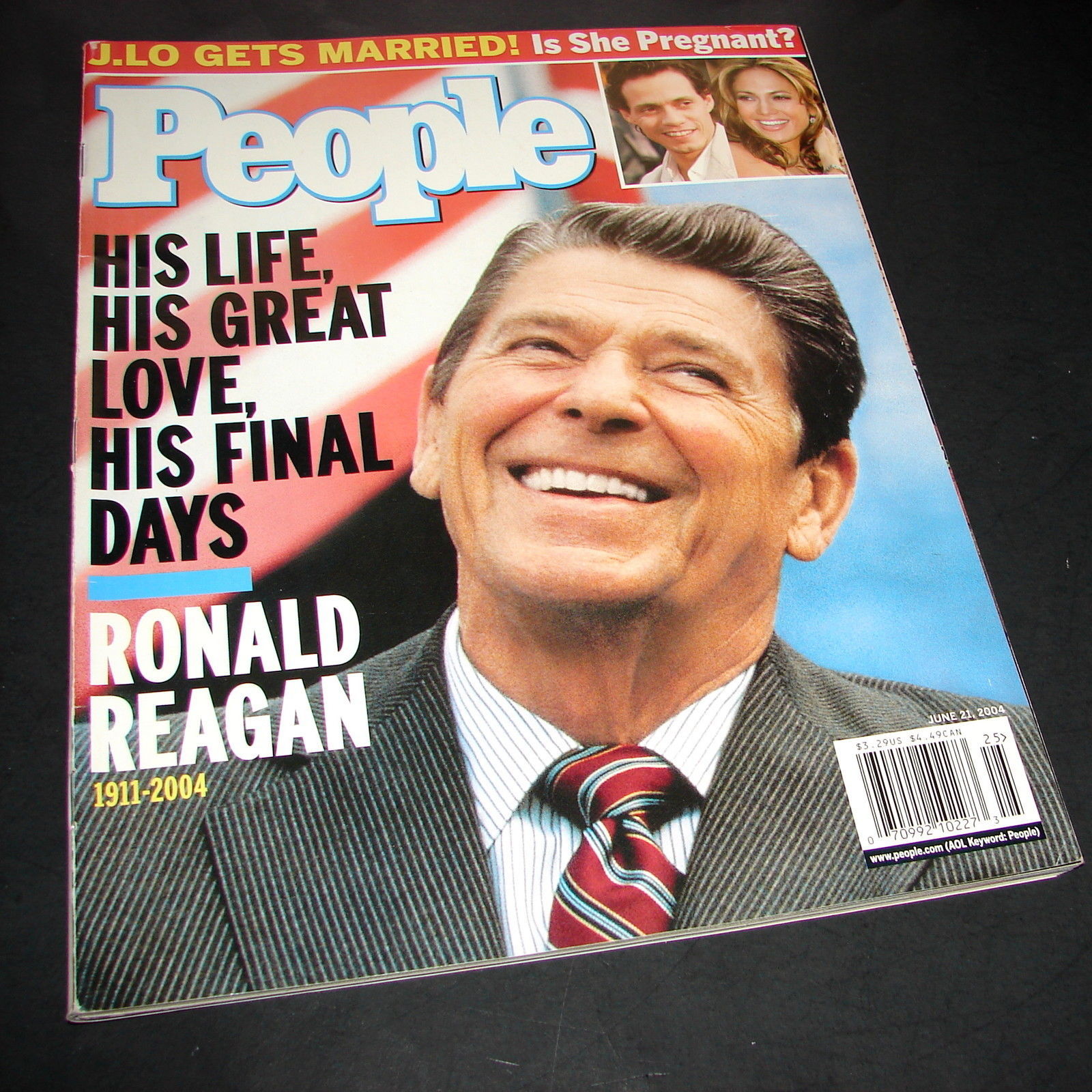 PEOPLE Magazine June 21 2004 Ronald Reagan 1911-2004 Jennifer Lopez Marc Anthony - $9.49
