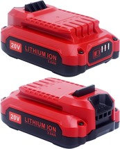 Lasica 2-Pack 20V Tool Battery 3.0 Ah Replacement For Craftsman V20 Battery - £35.29 GBP