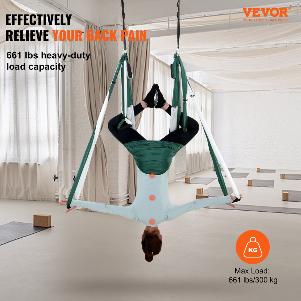 VEVOR Aerial Yoga Swing Set, 2.7 Yards Yoga Hammock Hanging Swing Aerial... - $49.95