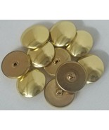 10 Count Buttons - Brass Metallic Gold Shank Dutch Costume Coat Buttons ... - €4,31 EUR
