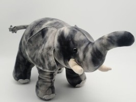 Vintage Plush Gray Elephant Kids Toy Stuffed Animal 14&quot; The Petting Zoo Nice - £13.04 GBP
