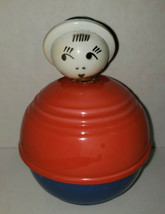 Vintage Patriotic Celloloid Red White &amp; Blue Tumbler Roly Poly Toy NOS U85 - £11.93 GBP