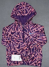 Nike Dri-Fit Girls Hoodie patterned zip up Purple &amp; Pink size 5 small 4-... - $19.99