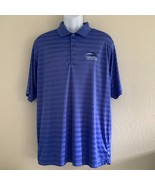 Antigua VTG Mens Polo Shirt Size L Blue Striped Citrus Hills Golf &amp; Coun... - $13.87