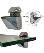 Gordon Glass® Brushed Nickel Adjustable Glass or Wood Shelf Brackets - Pair - $31.64 CAD
